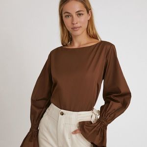Something Navy Brown blouse